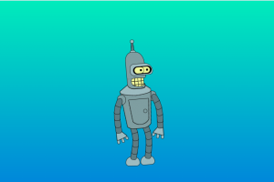 机械人偶瞪眼卡通形象可爱