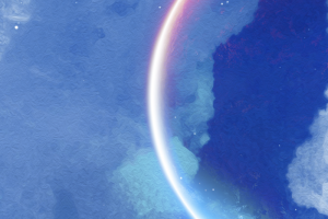蓝色水彩星空宇宙星座处女座