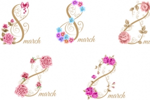 三八妇女节花纹