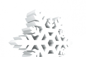 雪花3D立体矢量素材