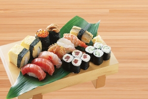 日本寿司美食小清新背景
