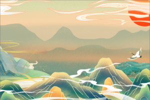 山水动漫背景