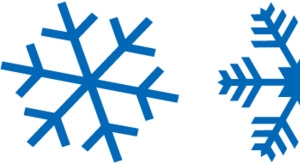 蓝色雪花矢量图