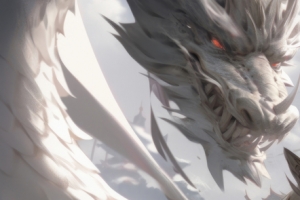 龙女 动漫美女和龙 唯美3840x1080双屏桌面壁纸
