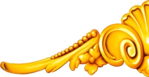 金色浮雕花纹装饰
