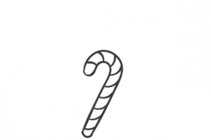 线描稿手绘拐杖