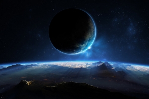 蓝色星空背景