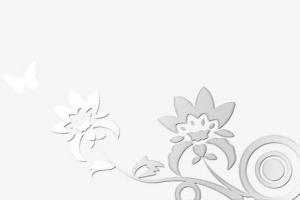 银色花纹边角