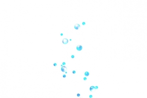 蓝色水珠漂浮