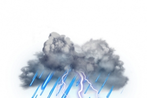 电闪雷鸣，狂风暴雨