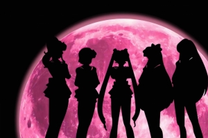 美少女战士 唯美背影 月亮 4k壁纸