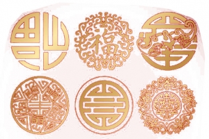 剪纸贴花福窗花免扣素材