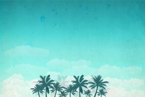 夏天海岛度假海报矢量背景