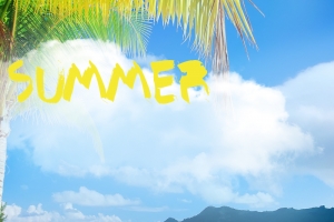 夏日海边防晒霜PSD分层主图背景素材