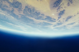 太空中看星球 地平线