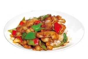 回锅肉盖浇饭高清PNG透明图片-设计素材免费下载