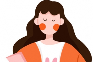可爱甜美女孩插画