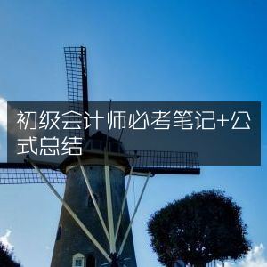 初级会计师考试必备，笔记与公式精华总结