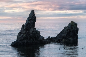 海 岩石 水 黄昏 风景 4k壁纸 3840x2160