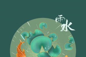 国潮24节气创意插画雨水
