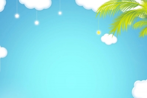 卡通清新欢乐动物园背景模板