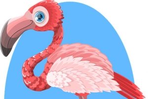 矢量火烈鸟元素