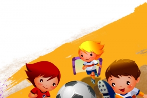 青少年足球赛平面装饰