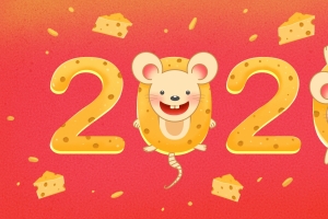 奶酪2020鼠年新年4k壁纸