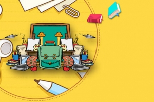 开学季卡通可爱banner