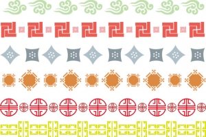 祥云纹理花边