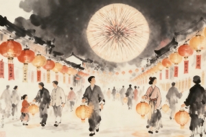 2026春节 烟花 油灯猜字谜4k壁纸