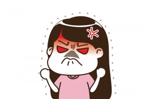 矢量愤怒的小姑娘