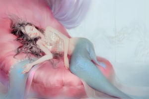 浪漫美人鱼高清4k唯美插画壁纸