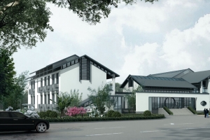 水墨风格建筑设计背景素材
