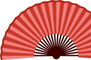 矢量 古风扇子  中式折扇，纸扇，扇子