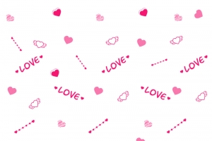 情人节爱心LOVE底纹高清PNG透明免扣设计素材免费下载