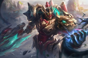 lol机神 德莱厄斯 英雄联盟8k游戏壁纸 7680x4320