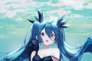 深海少女 初音未来4k手机壁纸竖屏动漫美女