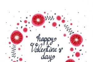 情人节浪漫花环高清PNG透明图片设计素材免费下载