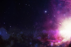 梦幻紫色星空3440x1440带鱼屏壁纸