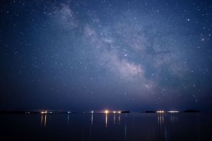 星空 夜晚 海岸 4k壁纸 3840x2160