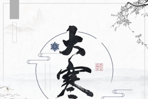 唯美二十四节气大寒海报