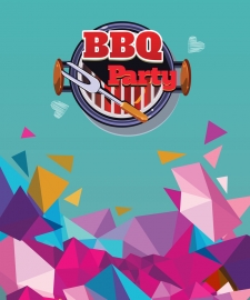 BBQ烧烤聚会美食活动矢量背景素材