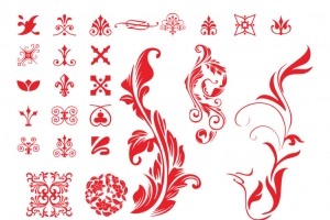 美丽矢量花纹小图标