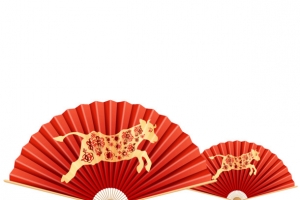国潮风元素扇子