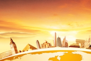地球商务黄色海报banner