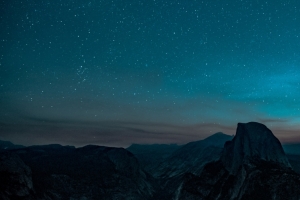 夜晚,山,星星,3440x1440带鱼屏壁纸