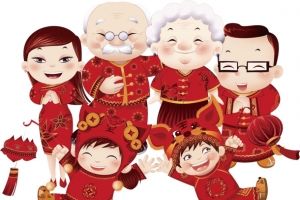 新年一家人团圆