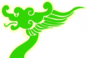 绿色卡通龙头造型