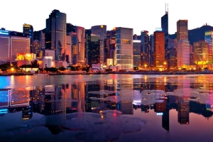 香港城市风景城市夜景图片